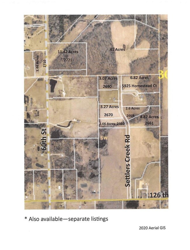Settlers Creek All Properites Site Map