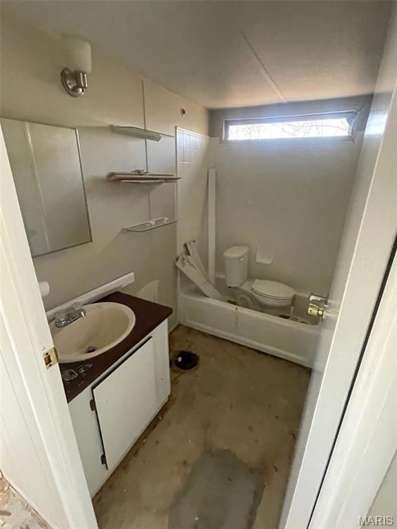 Full bath with vanity and toilet