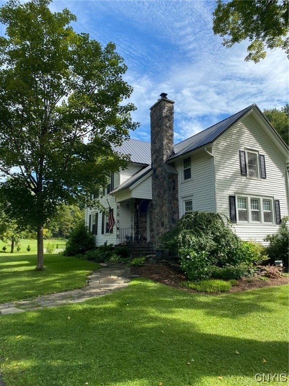 front view in the summer time