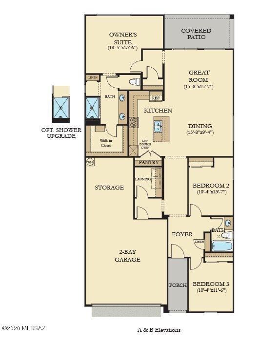 Mesquite A floor plan garage left