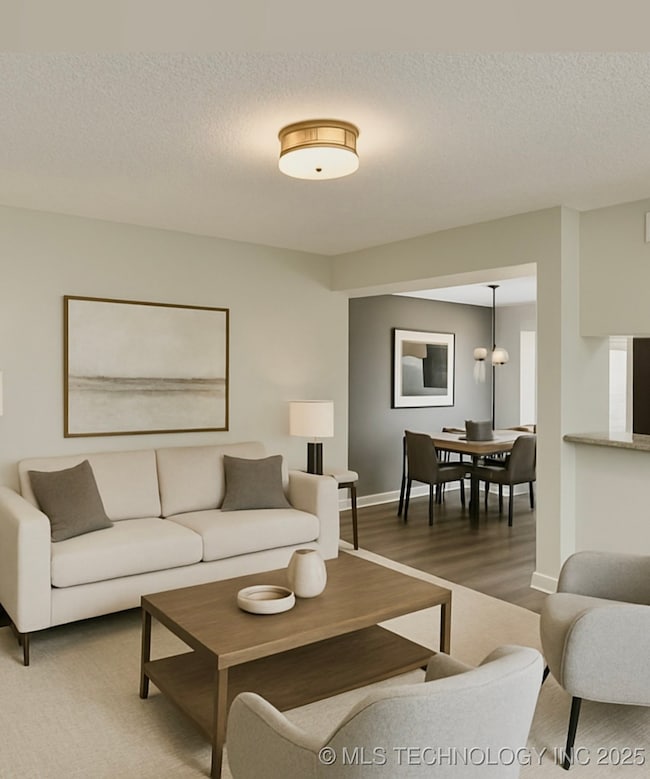 AI replaced the existing decor with a more modern look so you can envision a possibility of how it could look.