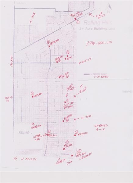 Rolling Hills maps showing paved roads and all of my listings.  This listing is # 9 on the map.  I hope this helps you find this listing. 