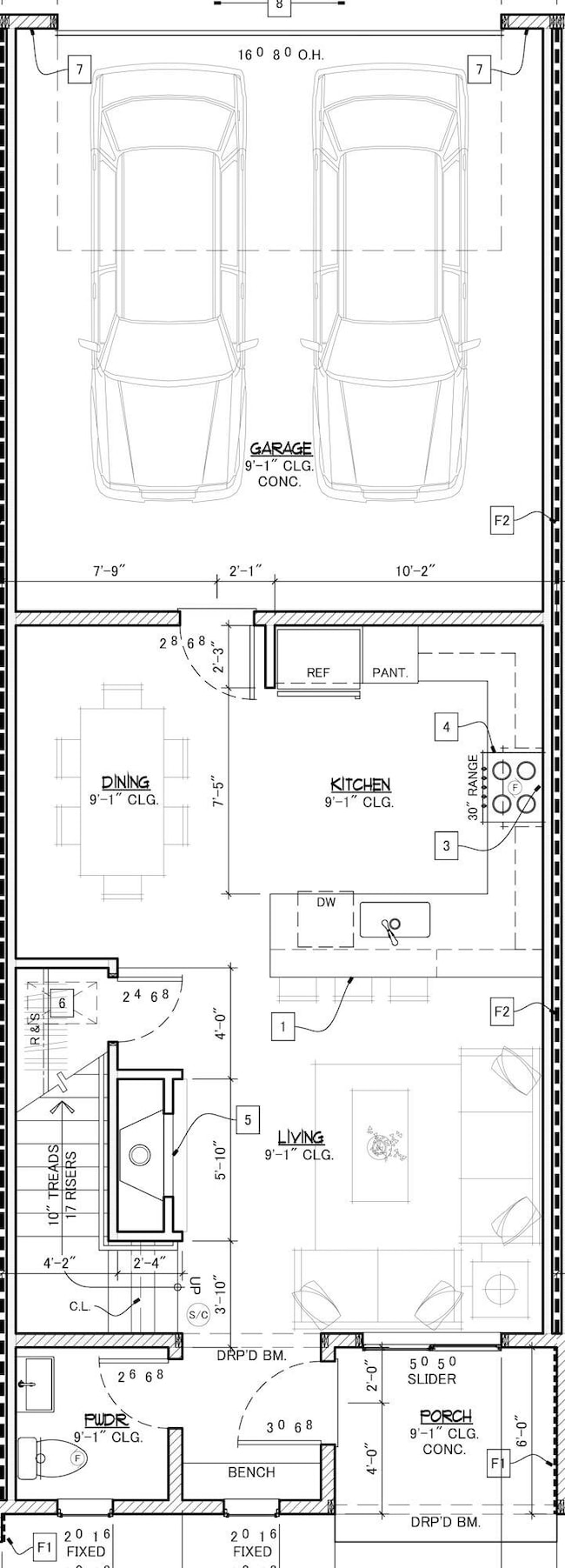 Floorplan, Level 1, Interior Unit