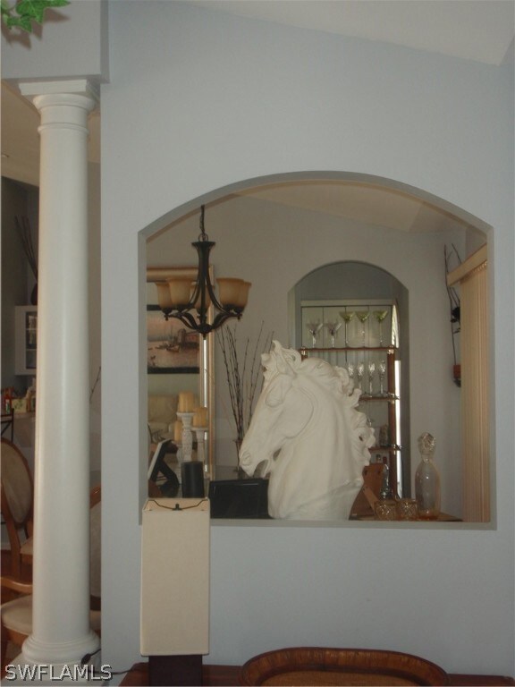 Front entrance Foyer looking right to dining room