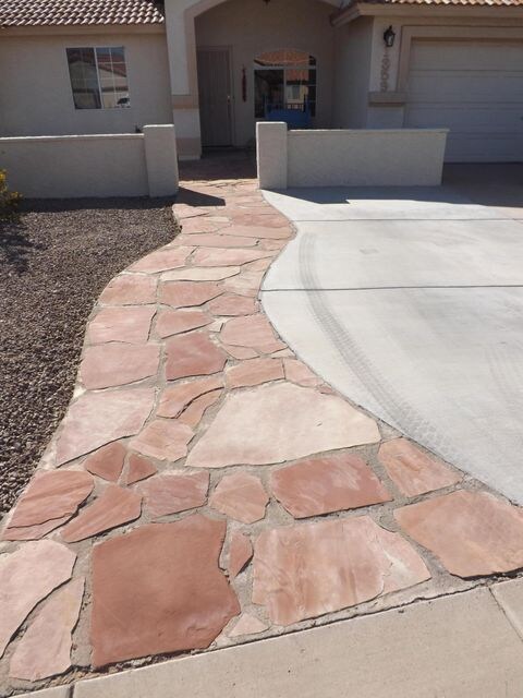 Flagstone walkway