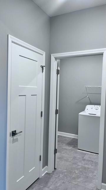 Owners entry with easy access to laundry!