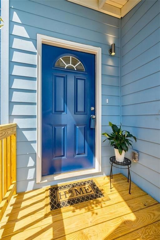 View of exterior entry