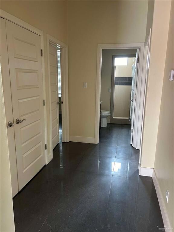 Hall with baseboards
