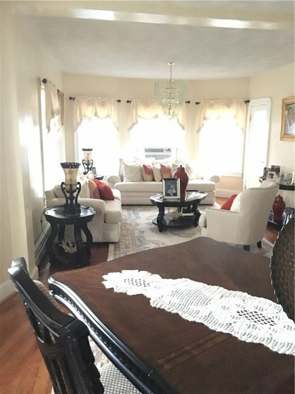 Living room and dining