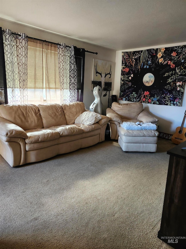 View of carpeted living area