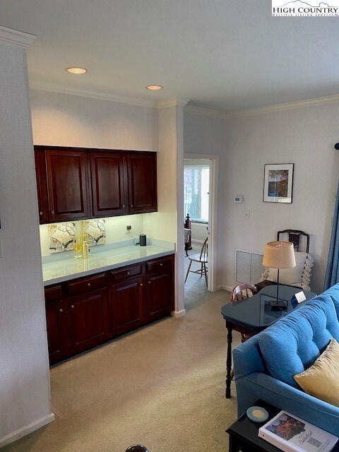 Built ins in living room