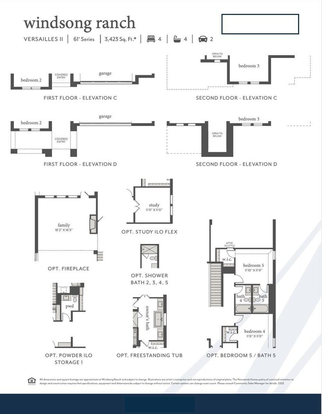This grand home features the optional 5th bedroom-