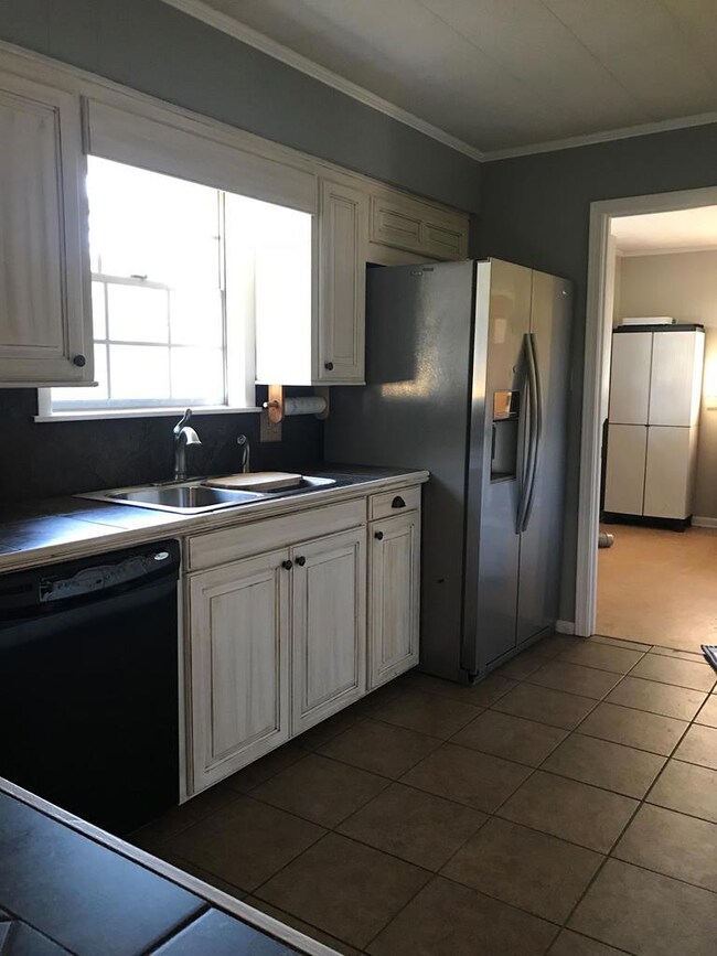 kitchen looking into laundry room