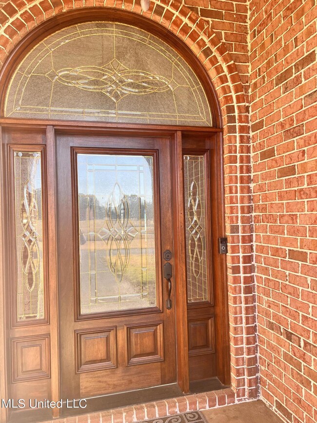 Restained front door