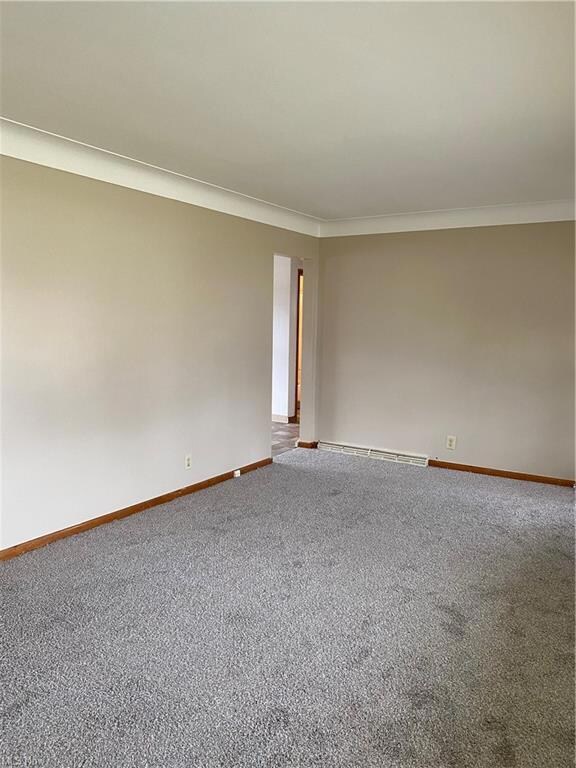Living room 20 x 12 with new carpeting and paint.