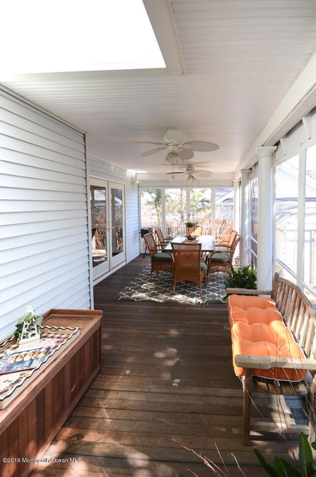 Skylight on enclosed porch