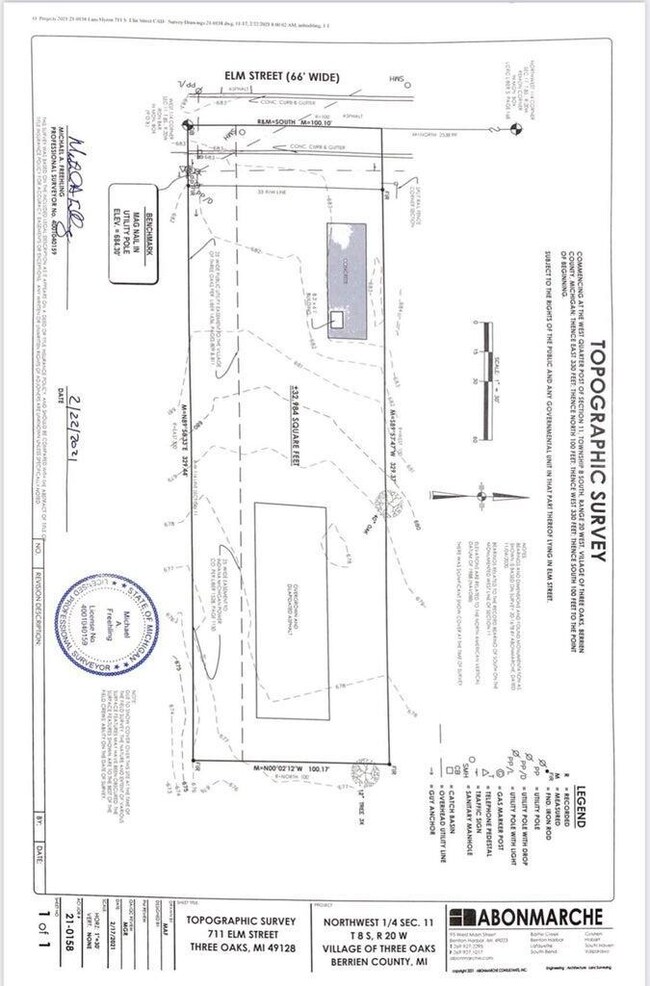 711 South Elm, Three Oaks - Survey