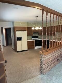View from dining room into the kitchen