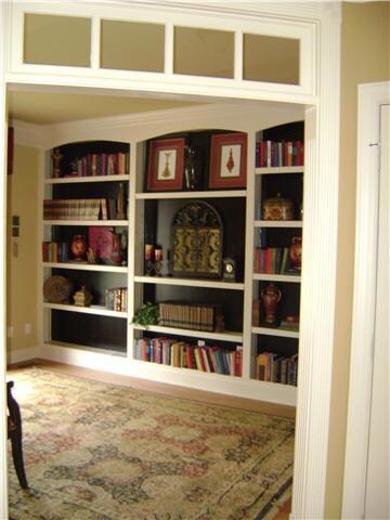 Who doesn't want a place for the computer or just a place to read a good book?Bookshelves and Transom  optional.  (Picture is for representation only.)