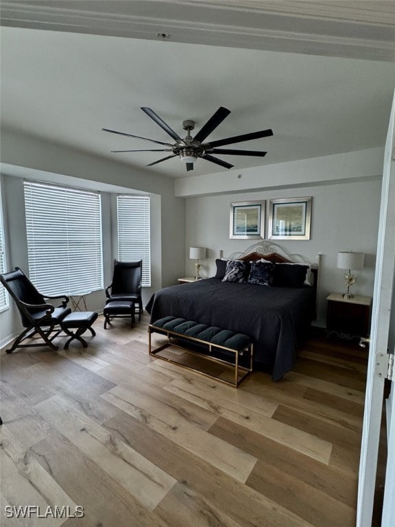 Bedroom featuring wood finished floors and ceiling