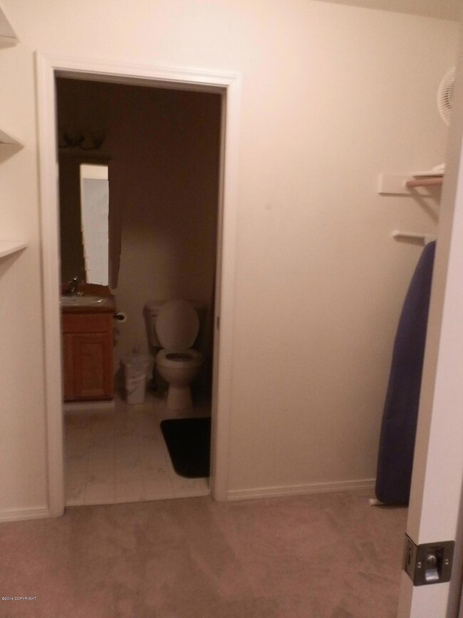 Walk-in/thru closet off master