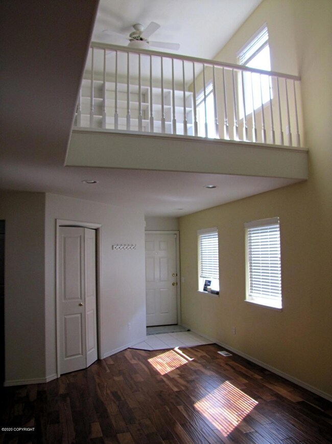Loft overlooks main living area.