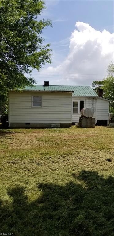 Rear view of the home