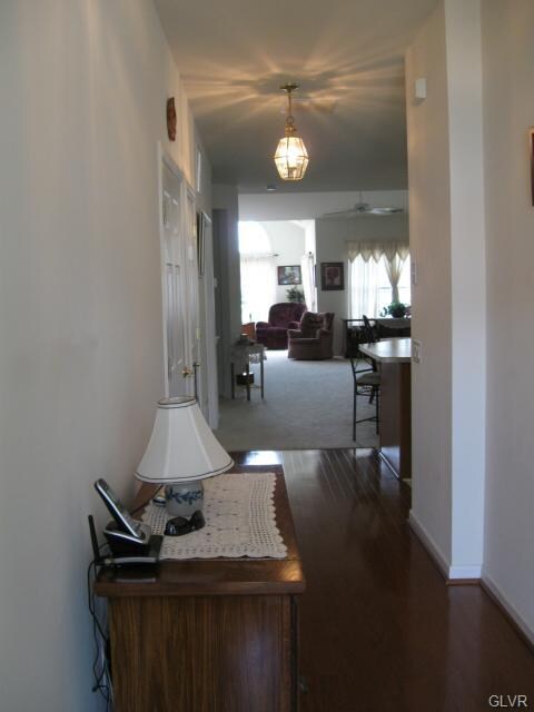 Front Hall With Hardwood floor.