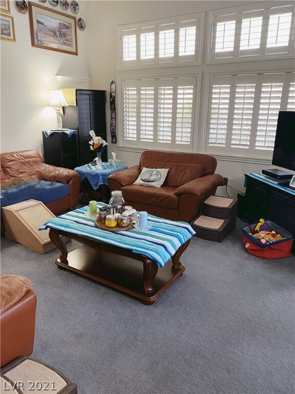 Vaulted ceilings and Planation shutters -  Carpet