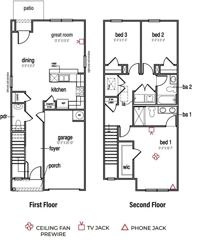 West Gate Express Townhome Floorplan