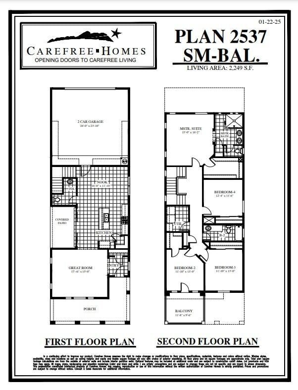 Plan 2537SM Balcony - Lot 328