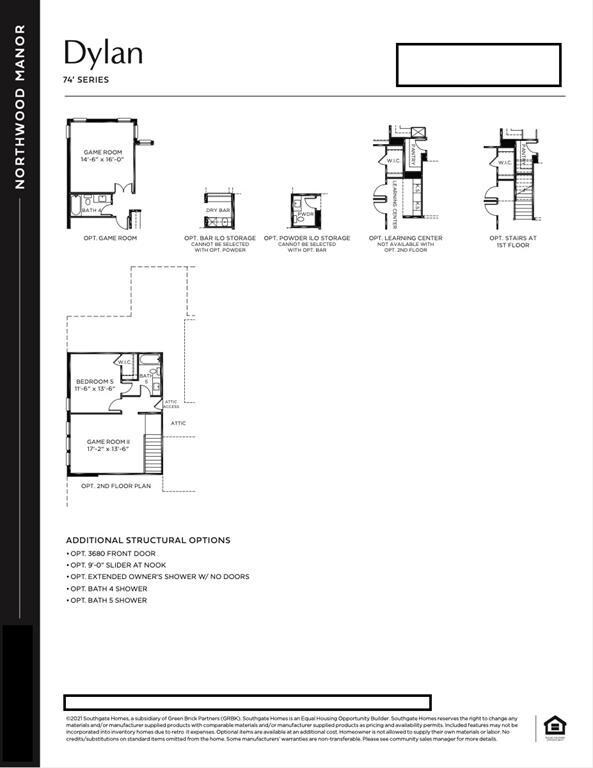 This outstanding home features the optional game room, learning center and so much more!