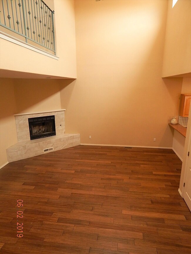 living room with wood floors