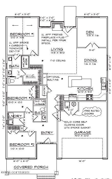 Timberwood with den floor plan