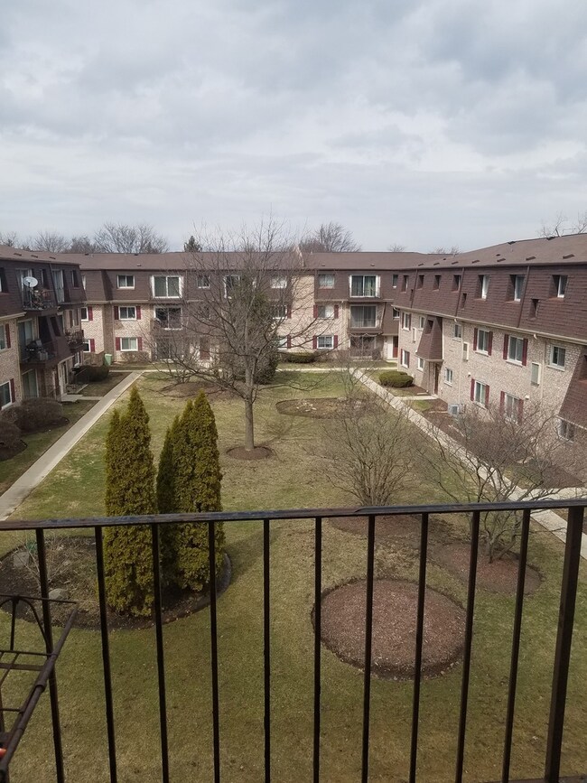 Nice view into the courtyard from the living room and second bedroom.