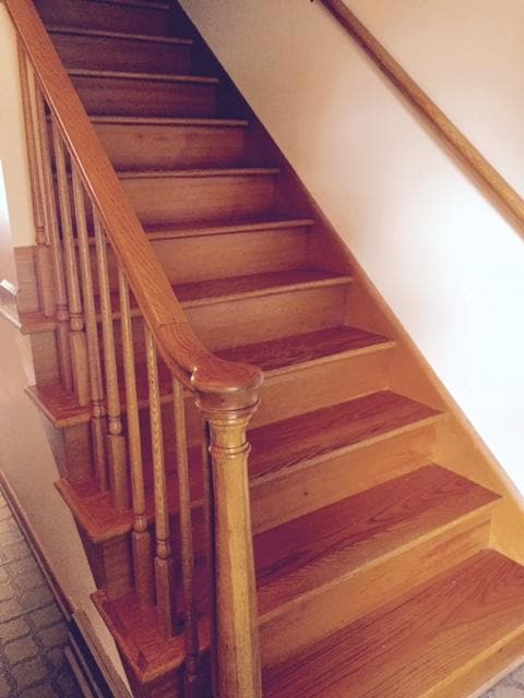 Solid oak staircase