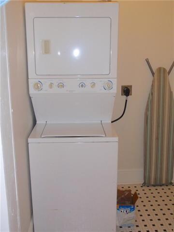 The stackable is in the unit for your use.