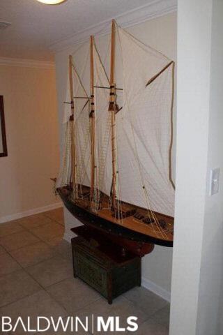 Huge Model Ship displayed in the hallway