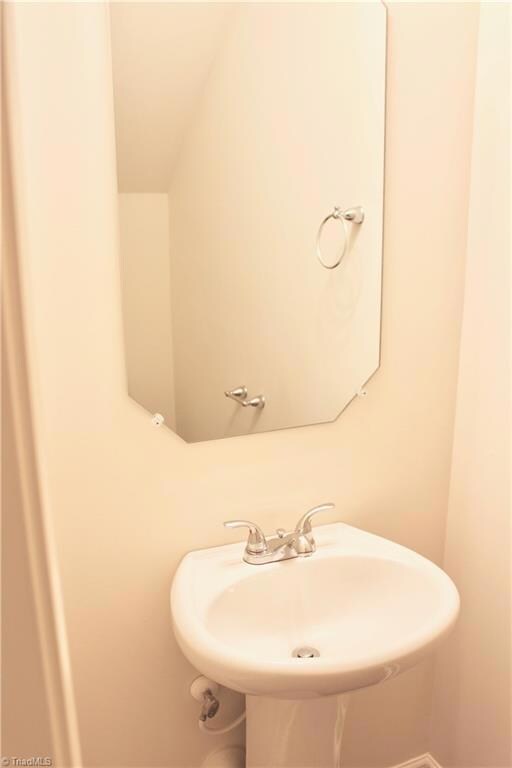 Main level half bath.