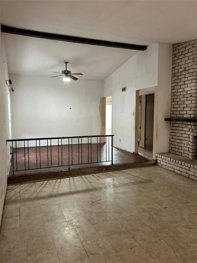 Formal dining, ceiling fan, and vaulted ceiling wi
