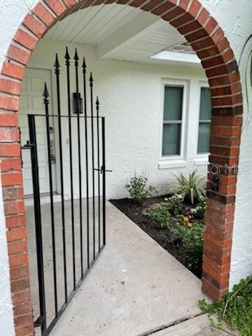 Front courtyard gate and garden