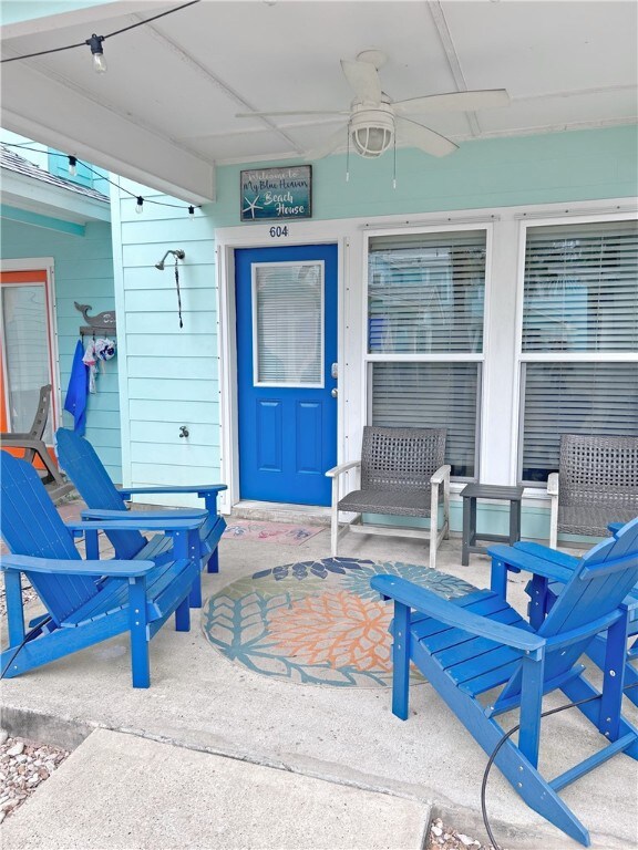 Sitting area of porch