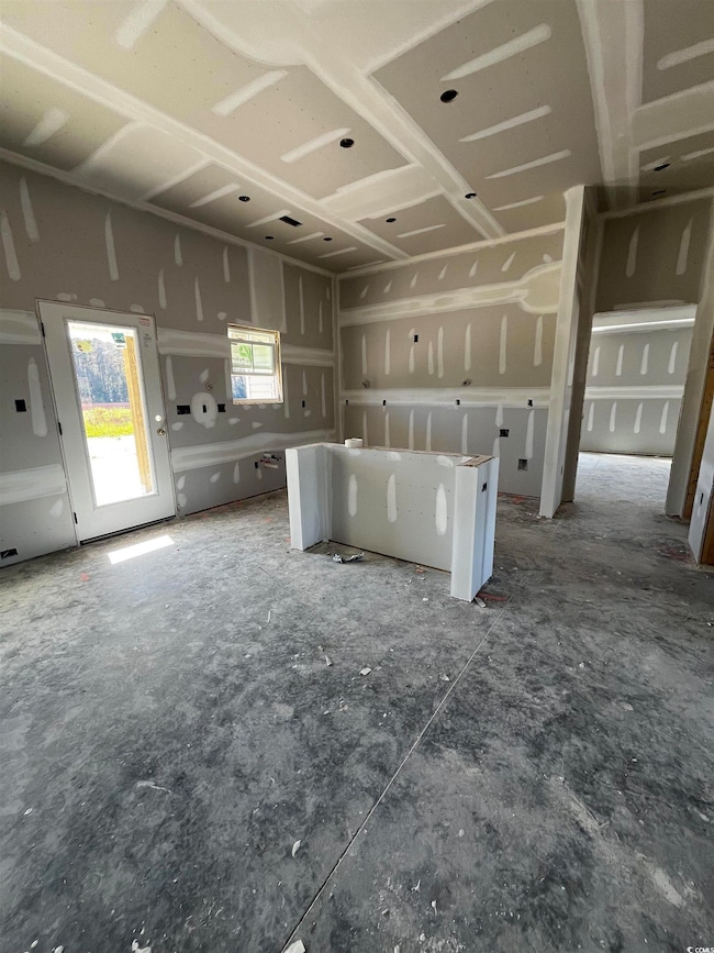 Kitchen with a kitchen island