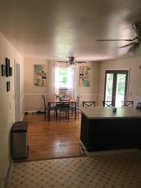 Open kitchen into dining...large deck off dining r