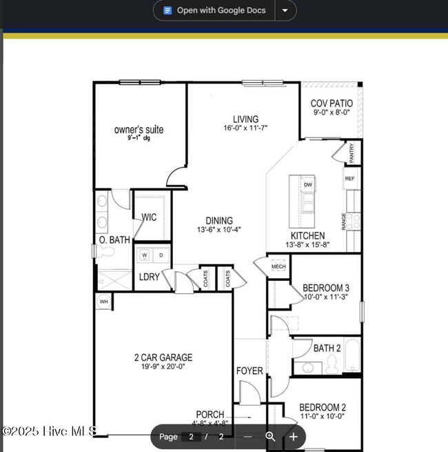 Kerry floor plan for MLS