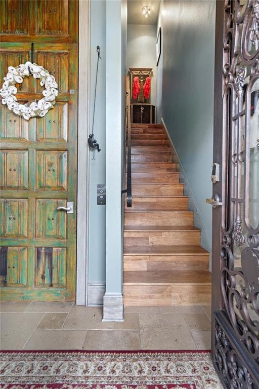 Foyer welcomes you home, access the main floor via