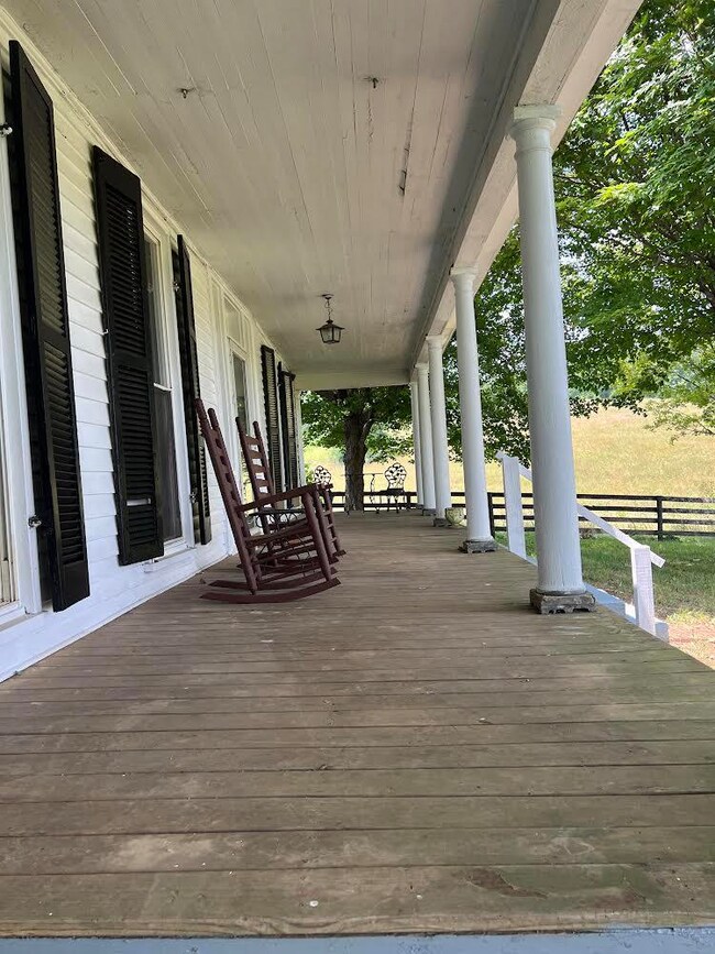 Side view of front porch