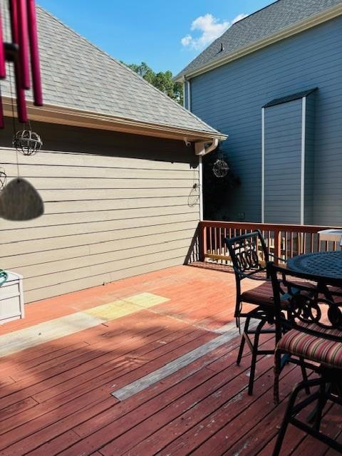 View of deck
