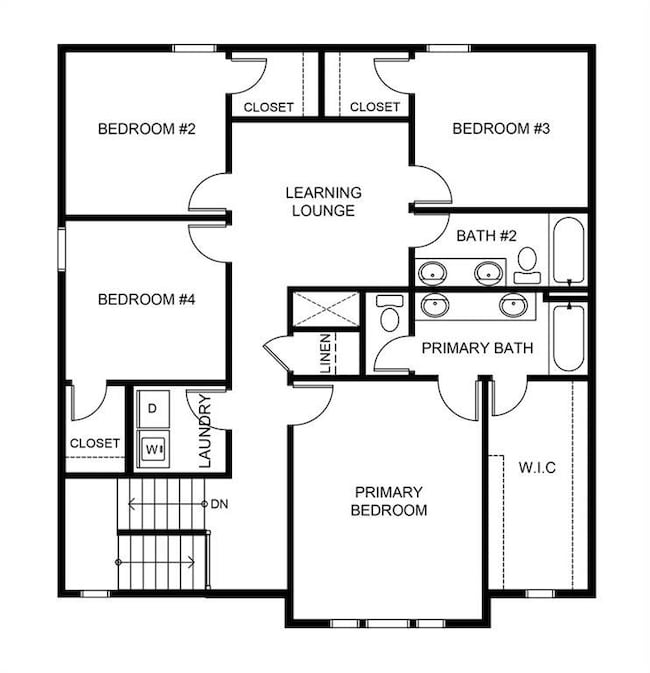 Upper Level, notice flex room area! 