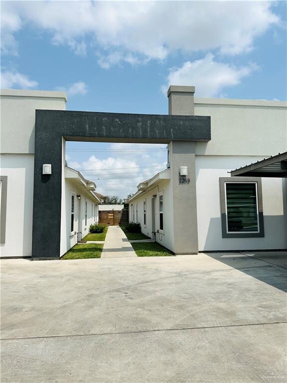 View of home's exterior with stucco siding
